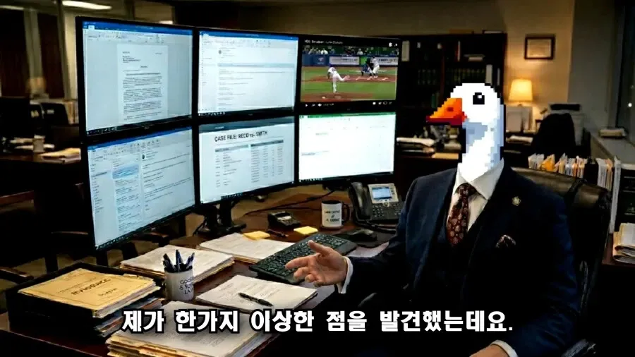 야구 망할수록 돈을 버는 분의 댓글: 제가 한가지 이상한 점을 발견했는데요