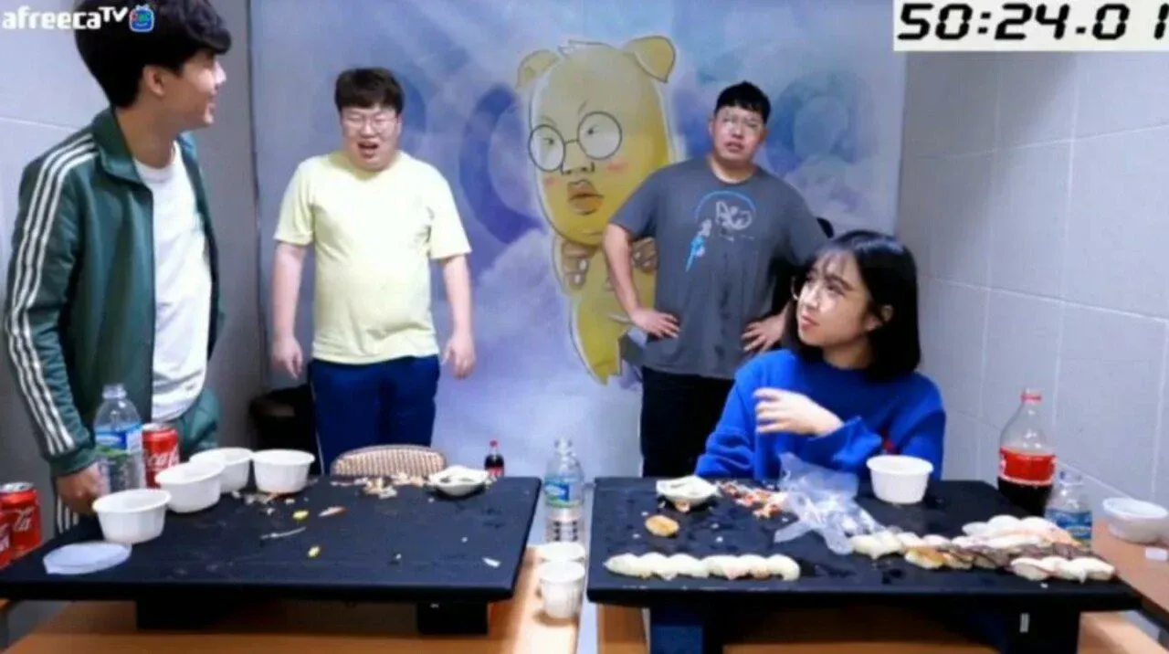 쯔양 먹방 대결 패배 영상, 점수 50:24