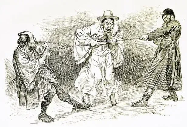 러일 전쟁 풍자화 패러디 이미지
