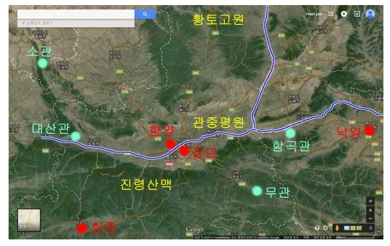 공자의 이상국가 주나라 주요 지역 표시 지도