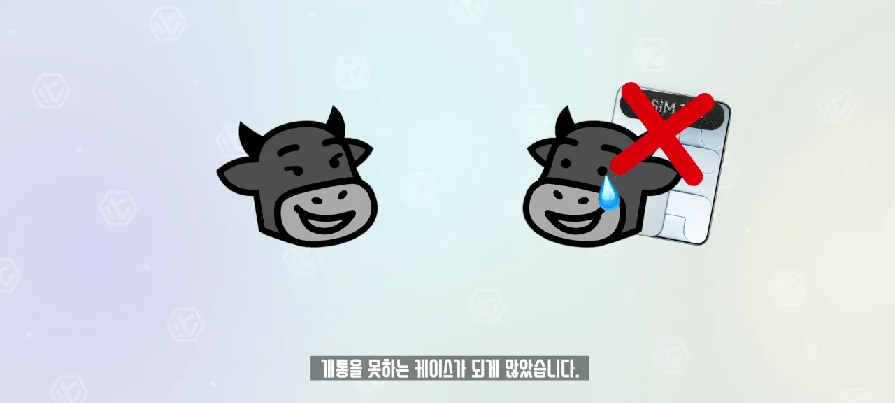 eSIM 개통 실패 사례를 보여주는 통계 차트
