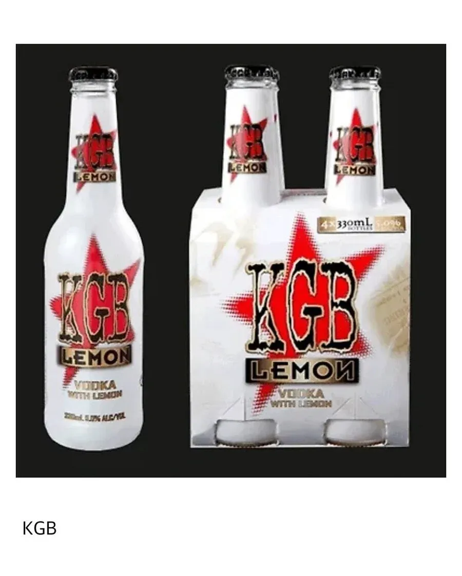 KGB 레몬 보드카 330mL 4팩 제품 사진