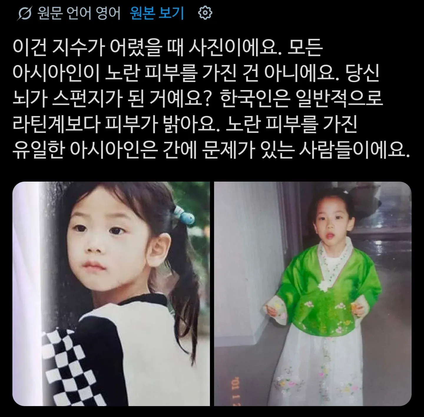 피부색 고정관념에 관한 온라인 댓글