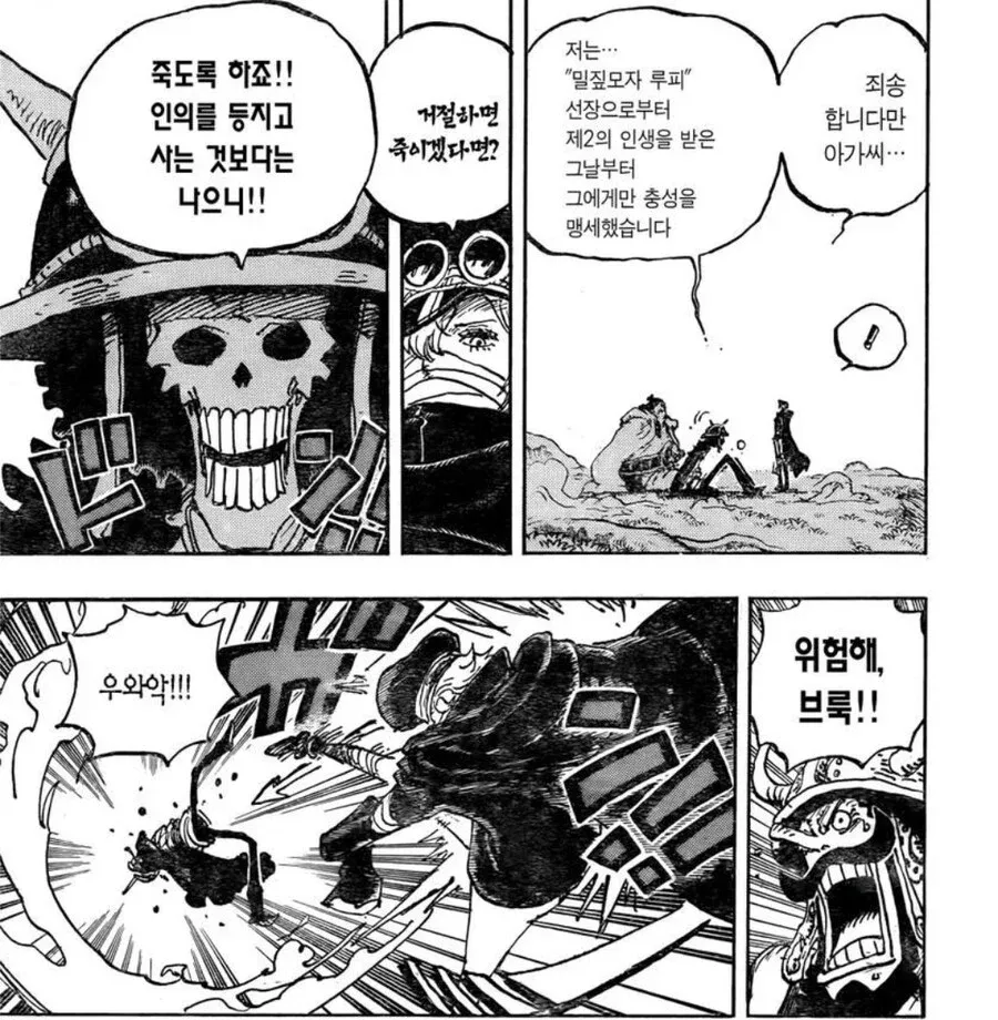 원피스 브룩의 과거 공개 장면