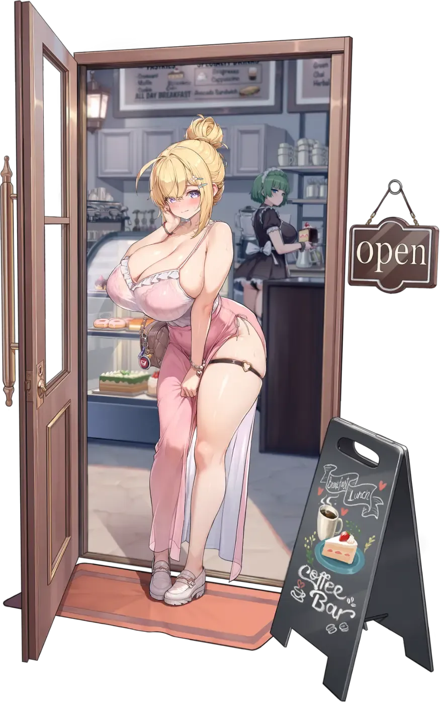 Open Coffee & Bar 간판