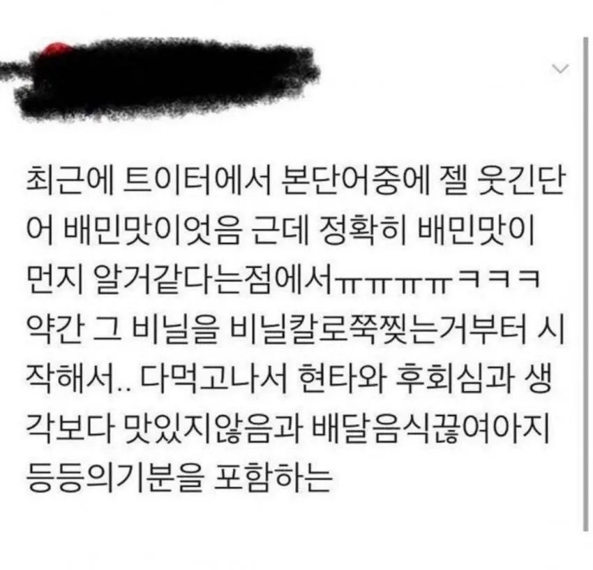 배민맛: 배달음식의 기대와 현실 괴리를 유머로 표현한 밈