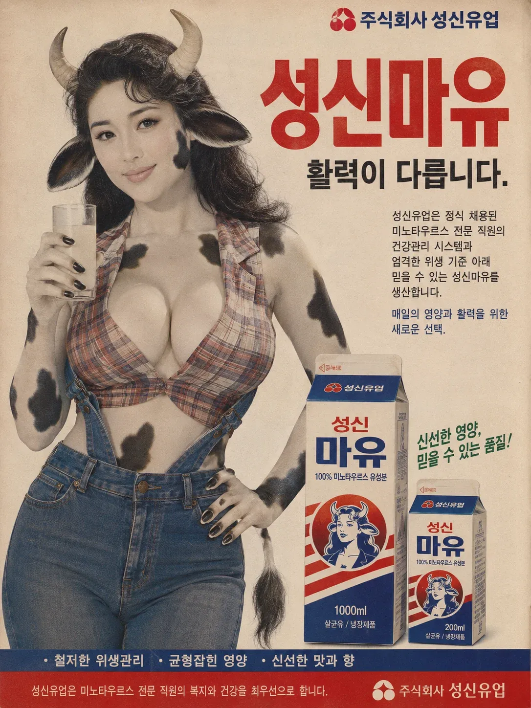 성신유업 마우 100% 신선 영양 제품 광고