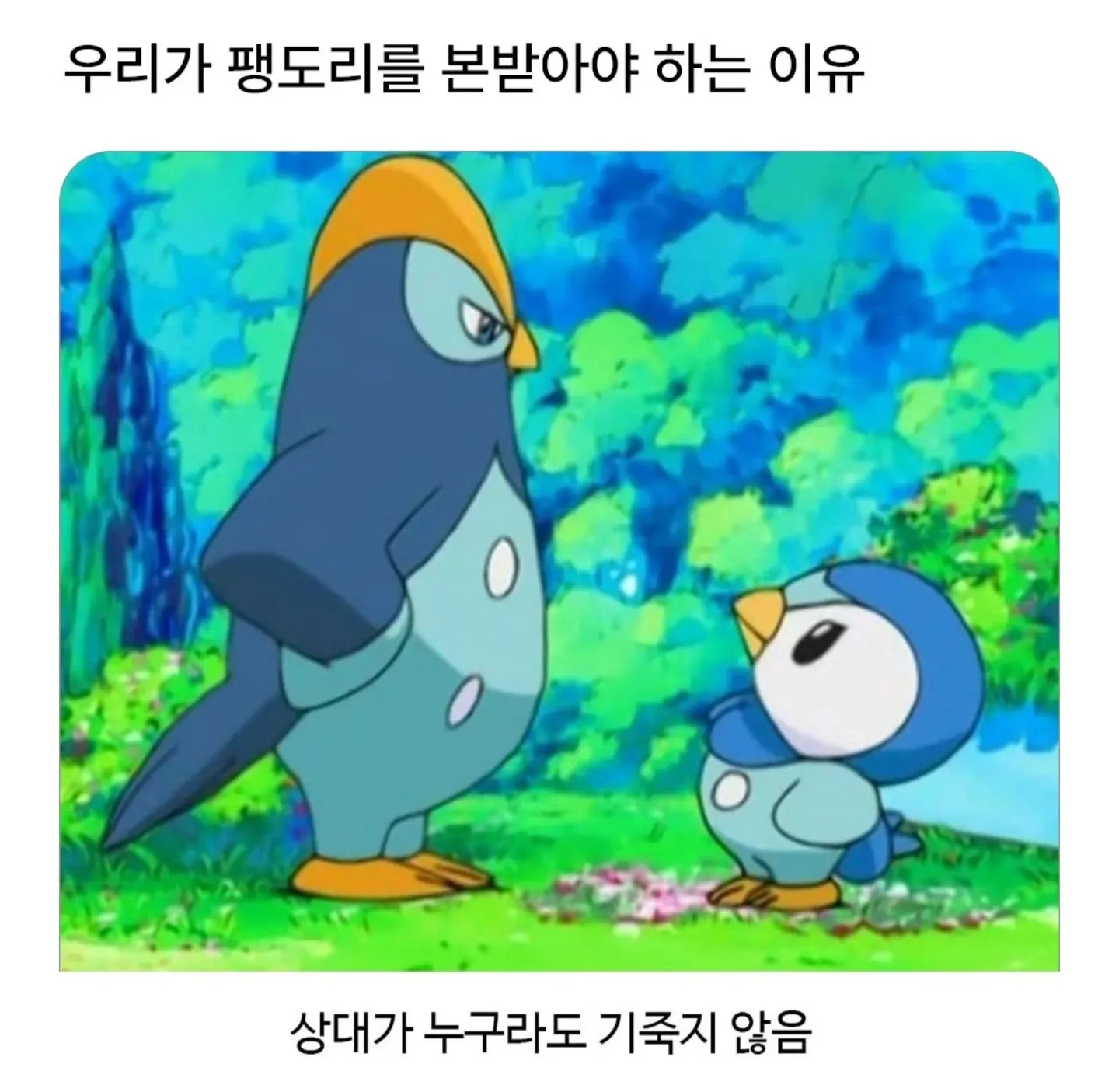 팽도리 본받기: 누구든 기죽지 않는 자신감
