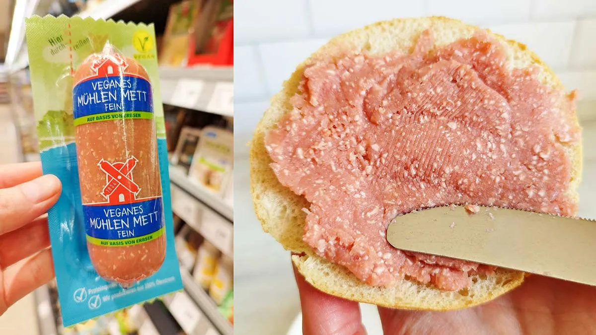 완두콩 기반 비건 미트 제품