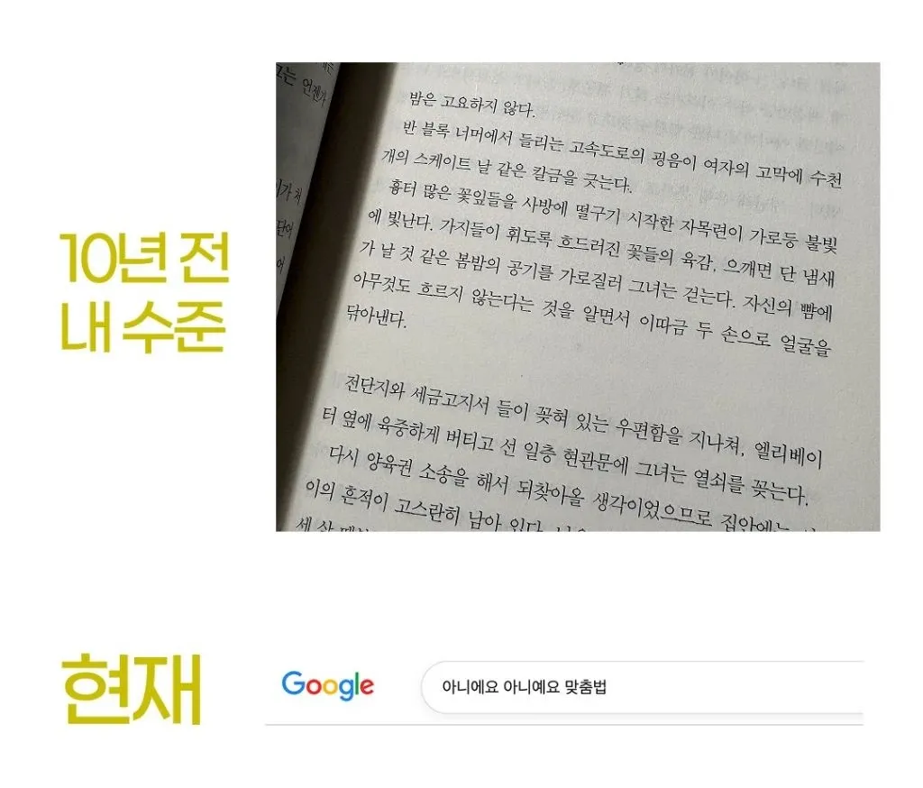 10년의 성장: 과거와 현재의 비교