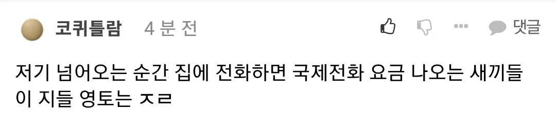 독도 논쟁 관련 WWE 뉴스 댓글 스크린샷