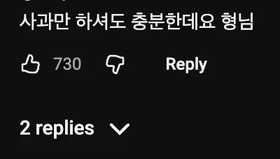 소방관 삼촌 사과 후 '사과만 하셨도 충분한데요 형님'이라는 댓글