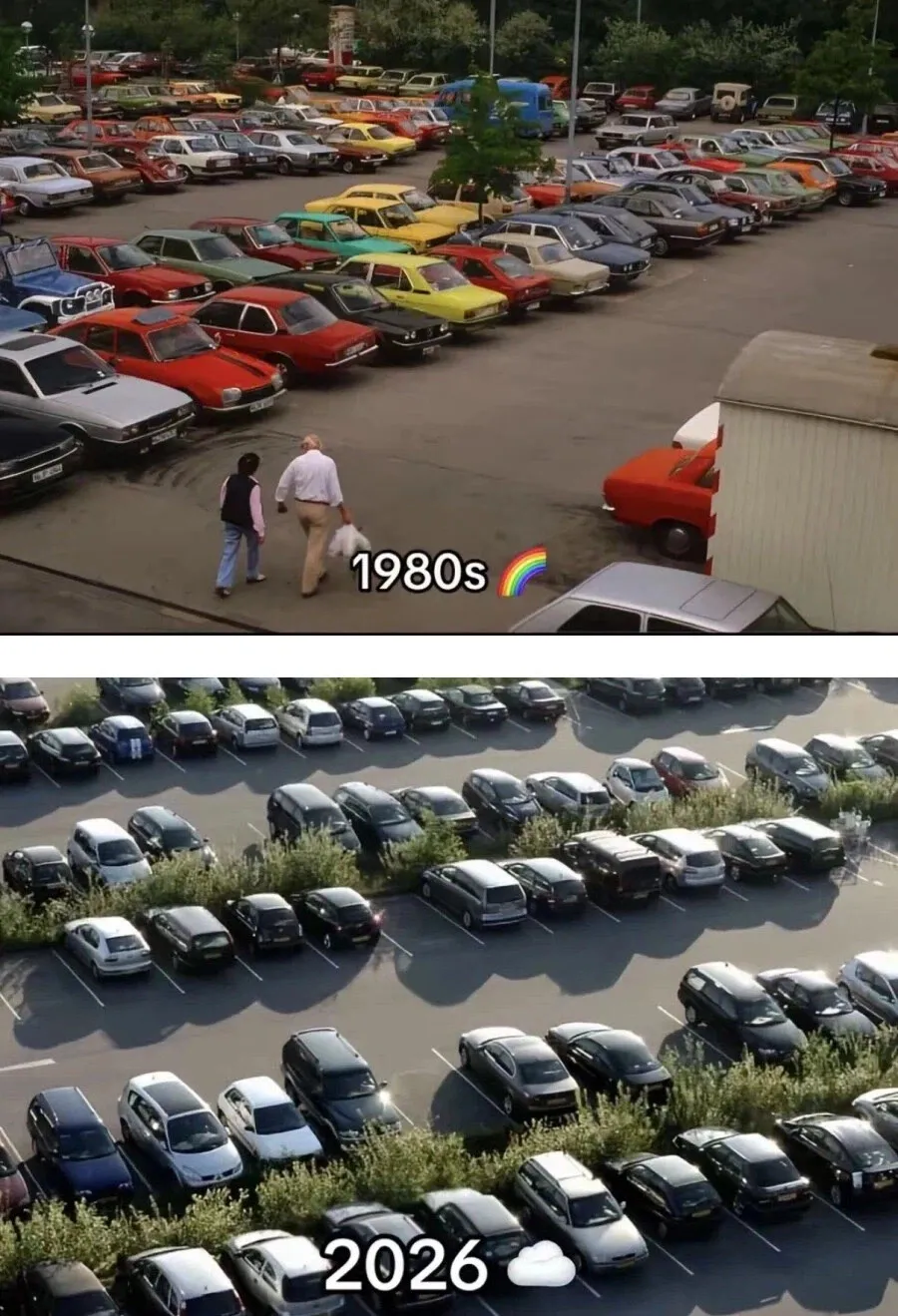 1980년대와 2026년의 미국 자동차 문화 비교