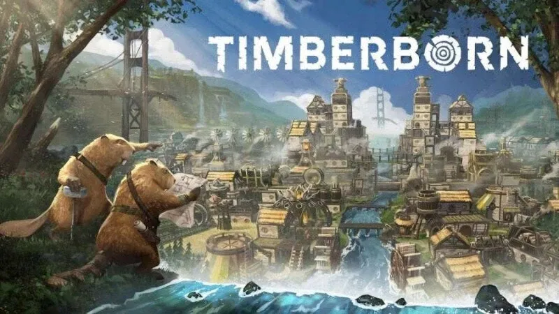 Timberborn 게임 화면으로 저출산 현상을 설명하는 밈