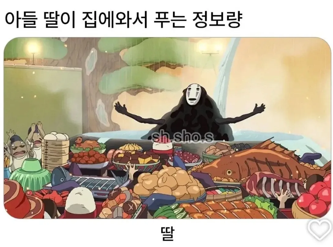 아들과 딸의 차이를 비교 설명하는 이미지