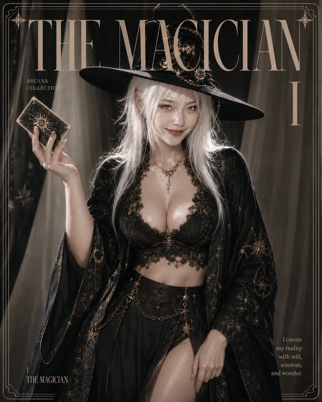 현대식 마술사 아르카나 카드 AI 생성 이미지