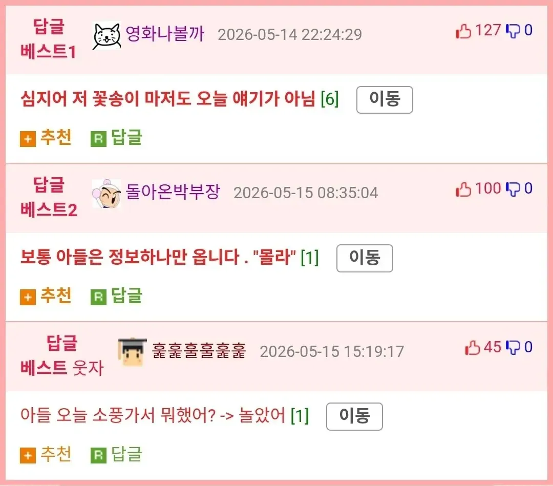 학교 소풍 후 '놀았어'라고만 답하는 아들, 아들과 딸의 차이 표현