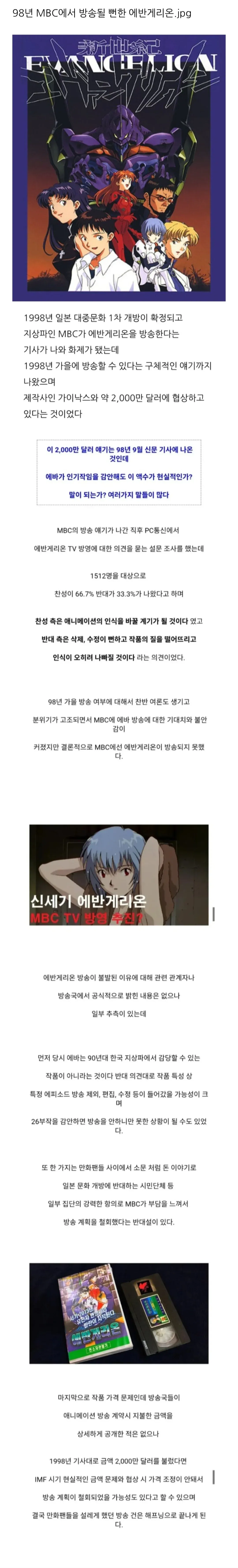 90년대 지상파 미방영 애니메이션의 역사 및 정보