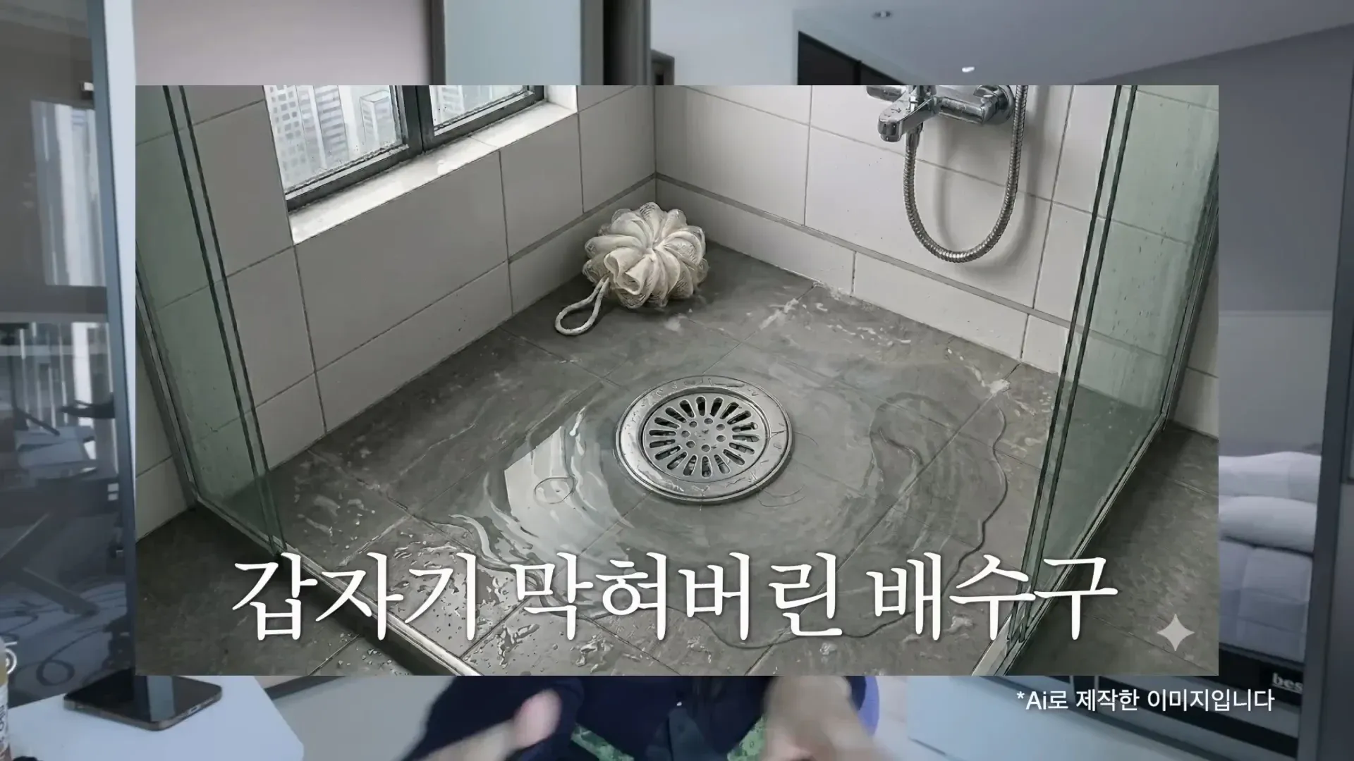 막혀버린 배수구