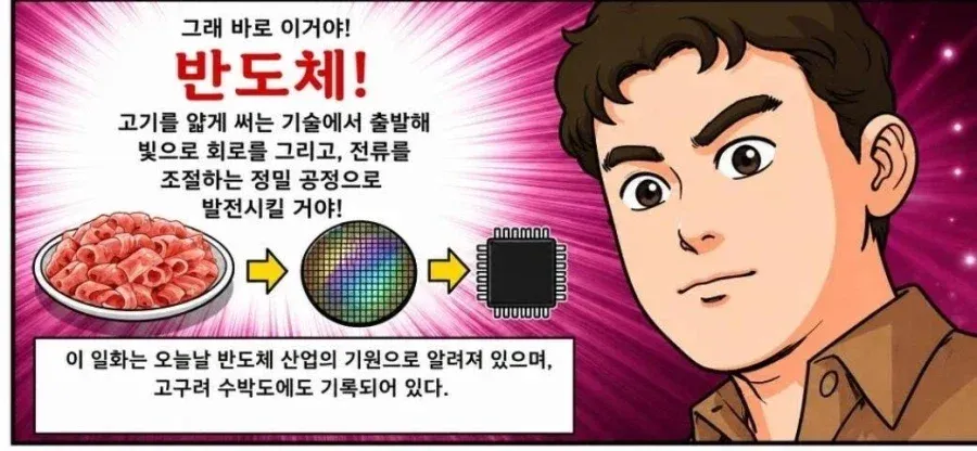 반도체 발명의 기원과 기술 발전 과정을 설명하는 일화