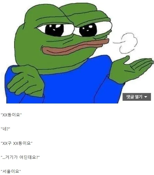 서울 관련 온라인 댓글의 스크린샷