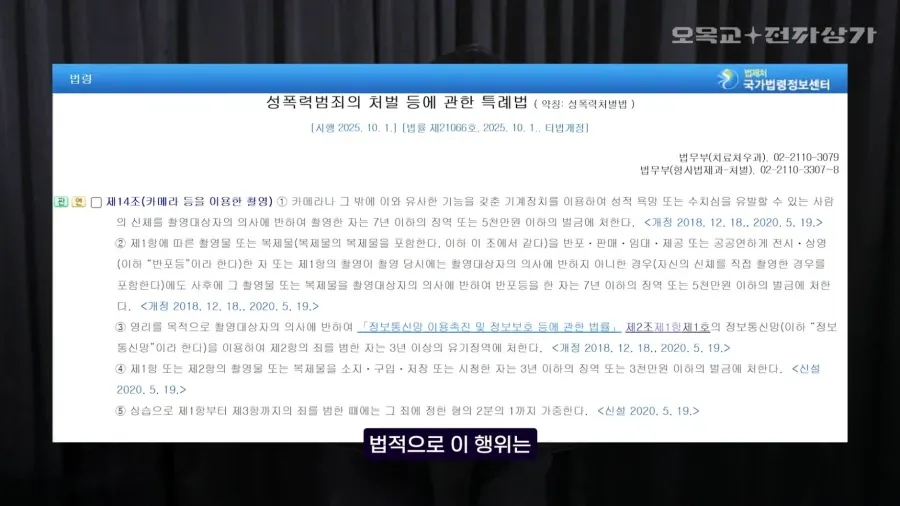 성폭력범죄의 처벌 등에 관한 특례법 14조