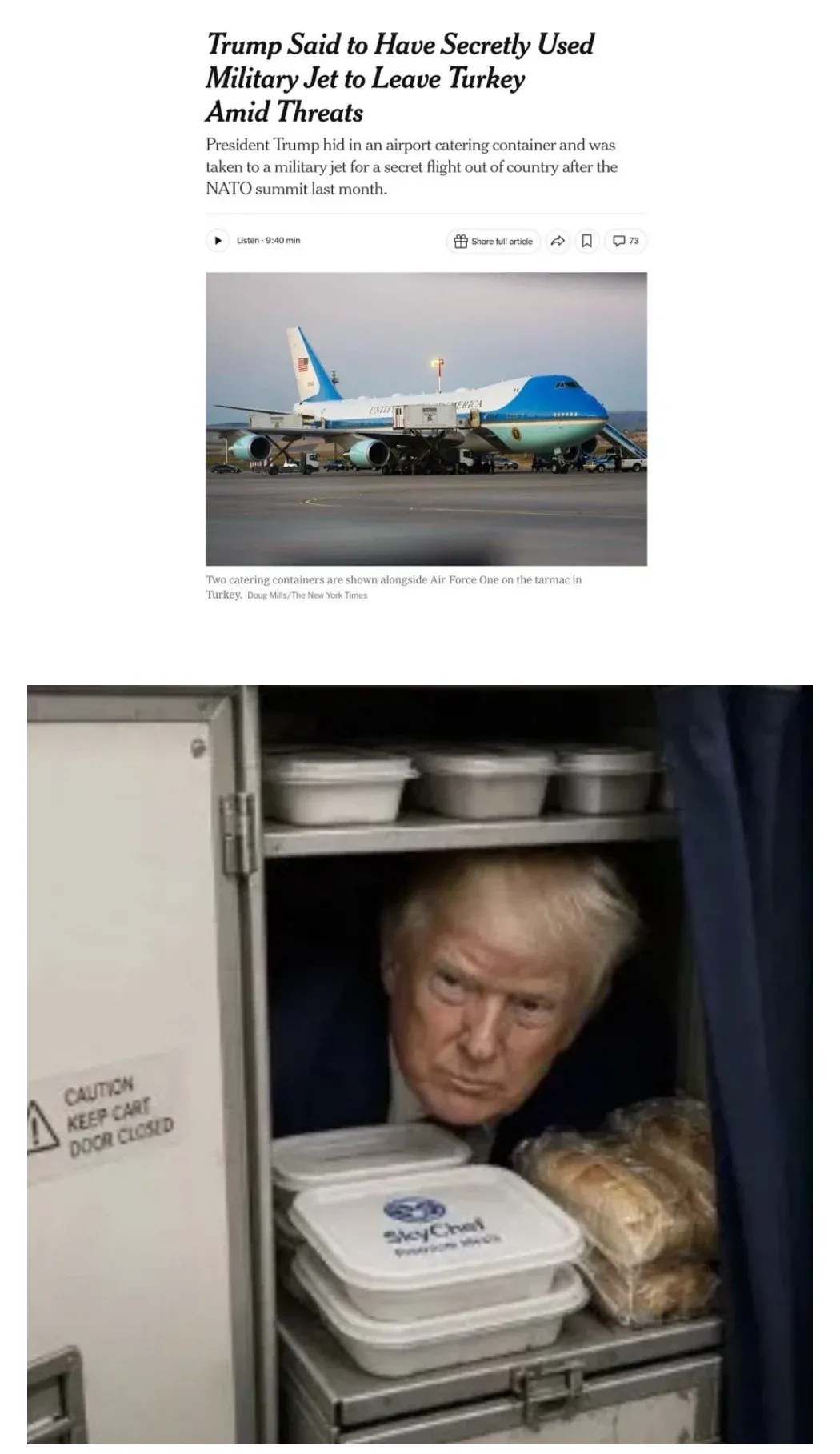 ??
- ??, ???, ???, ??

The text is about Trump's recent activities, including his age, health issues