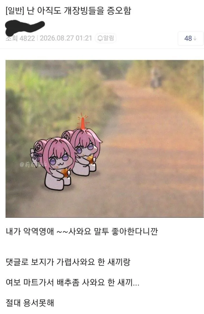 ‘사와요’ 말투를 둘러싼 분노의 온라인 게시글 캡처