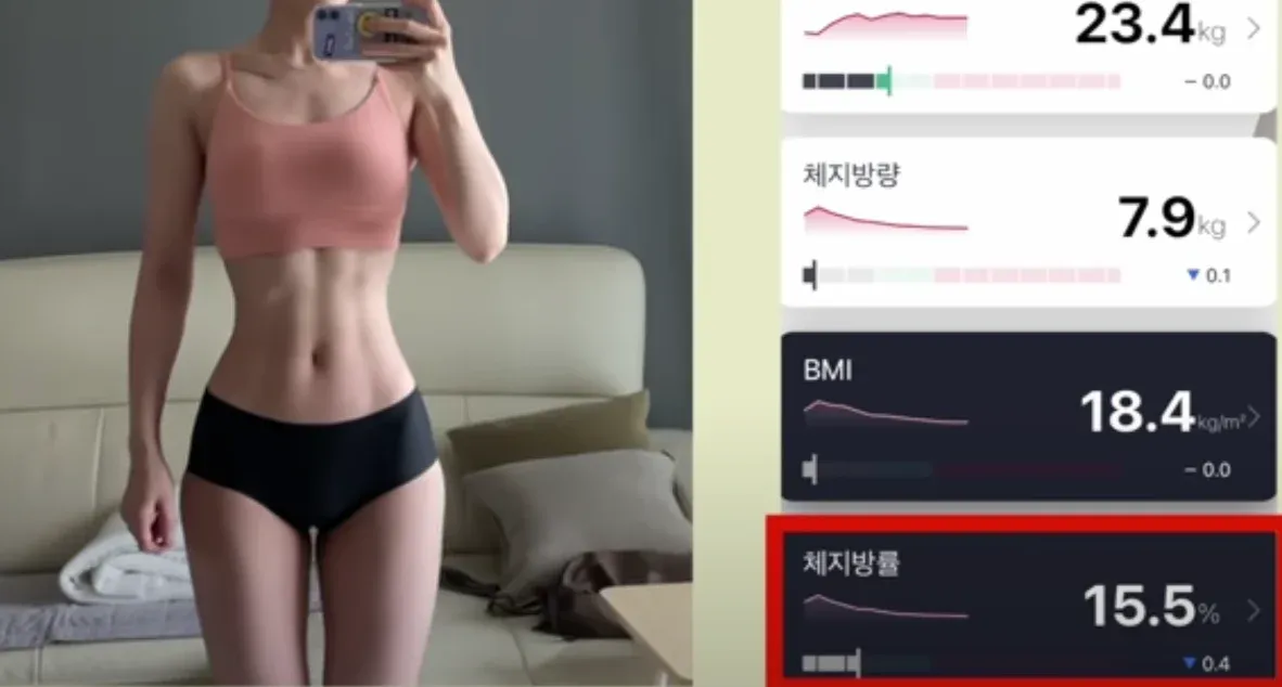 체지방 8퍼센트 논란 관련 이미지