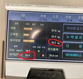 체지방 8퍼센트 논란 관련 게시물 화면