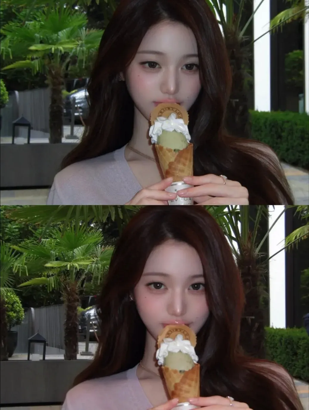 아이스크림을 든 장원영