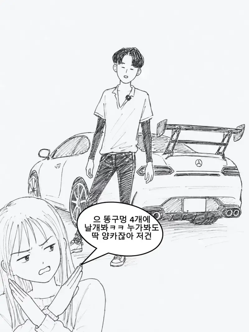 자동차갤러리 영구차단을 다룬 만화