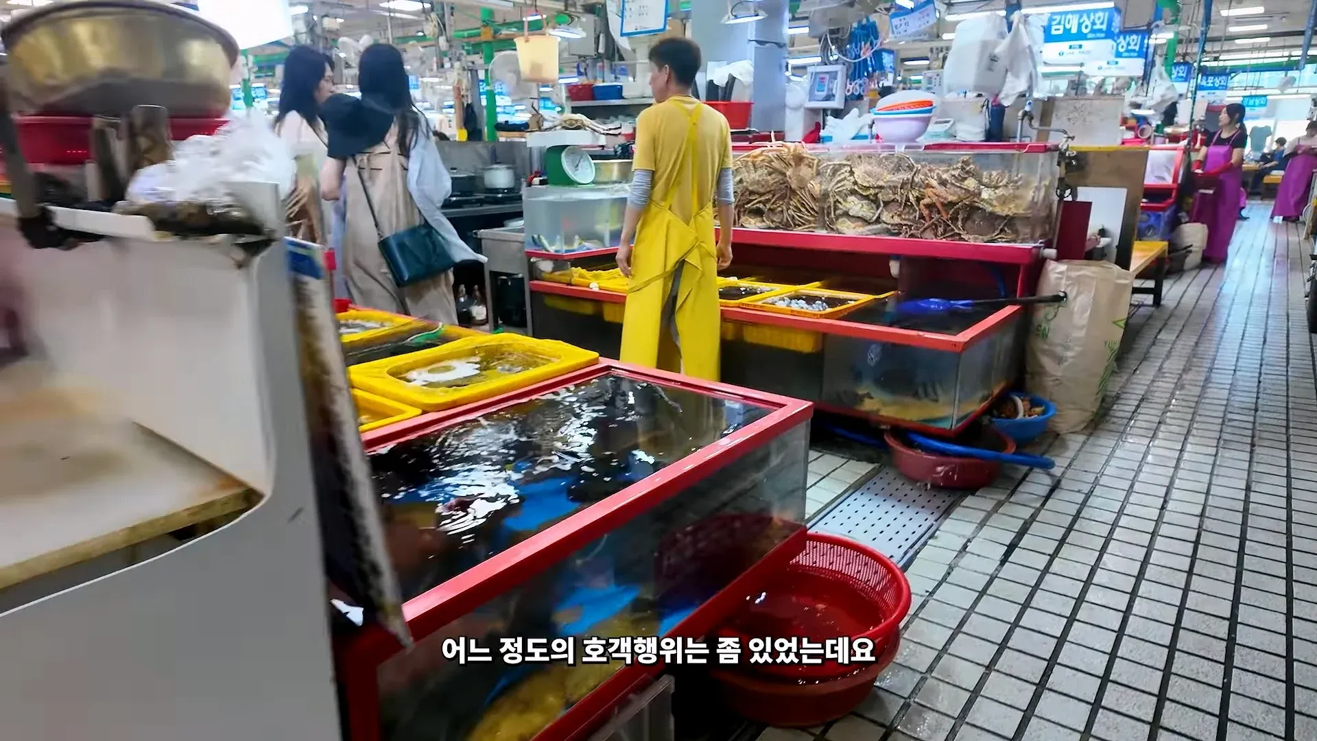 부산 자갈치 시장에서 황당한 일을 겪은 유튜버