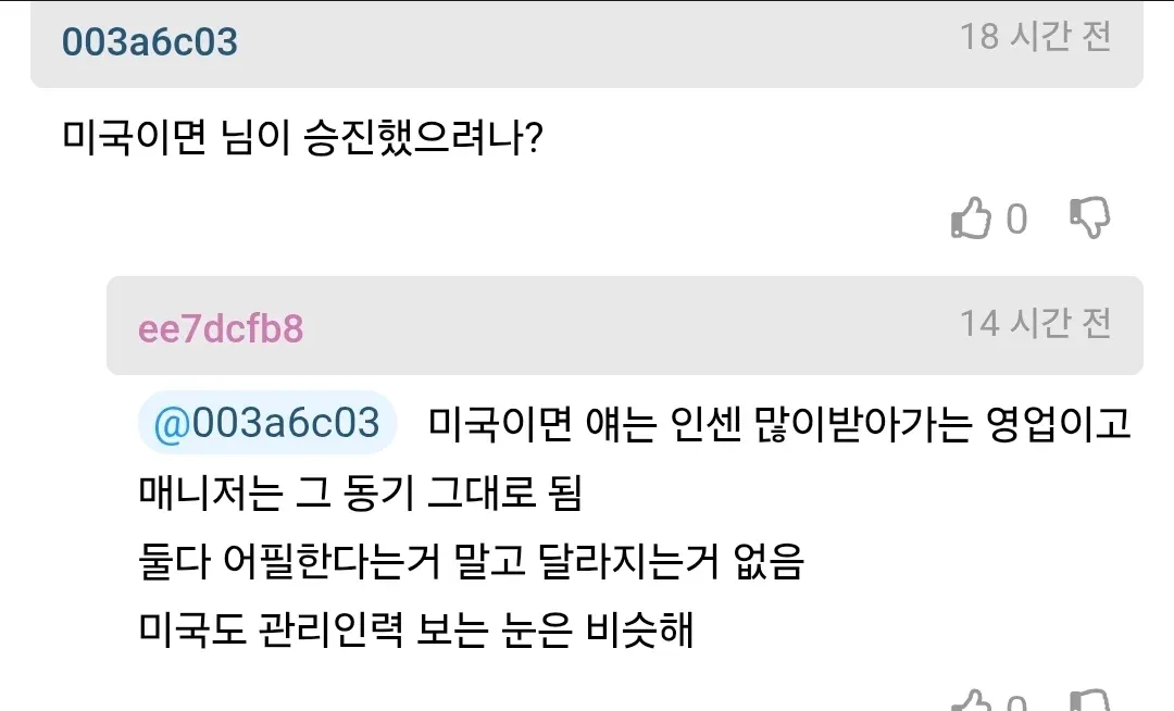 차장 진급에 탈락한 사람의 분노를 담은 게시물