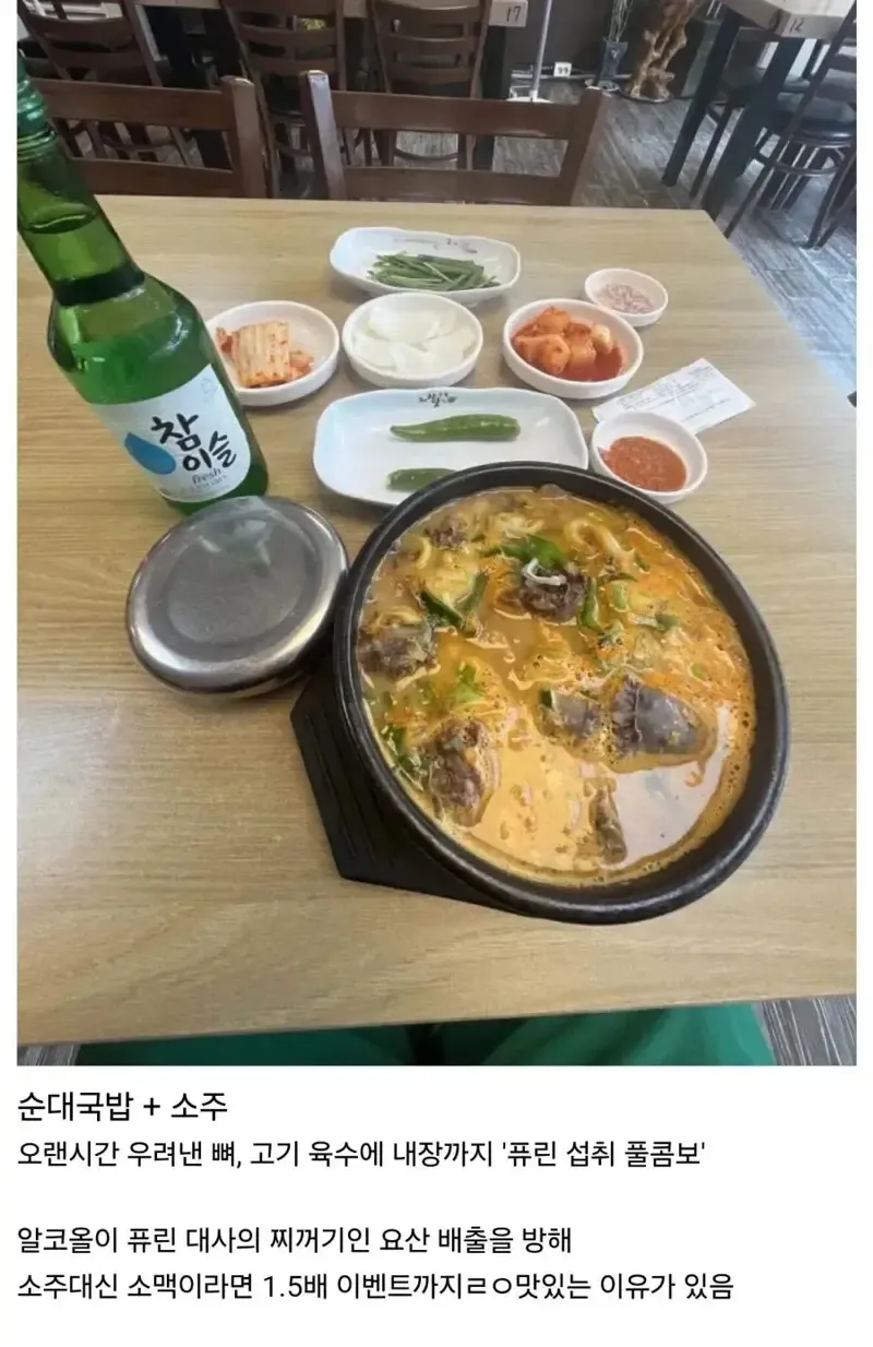 순대국밥과 소주, 통풍에 최악인 음식 조합
