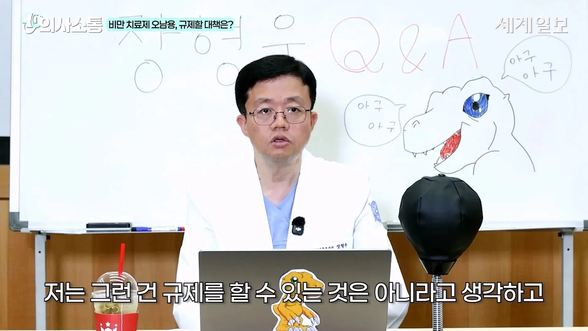 비만 치료제 오남용 규제 대책을 묻는 Q&A 화면