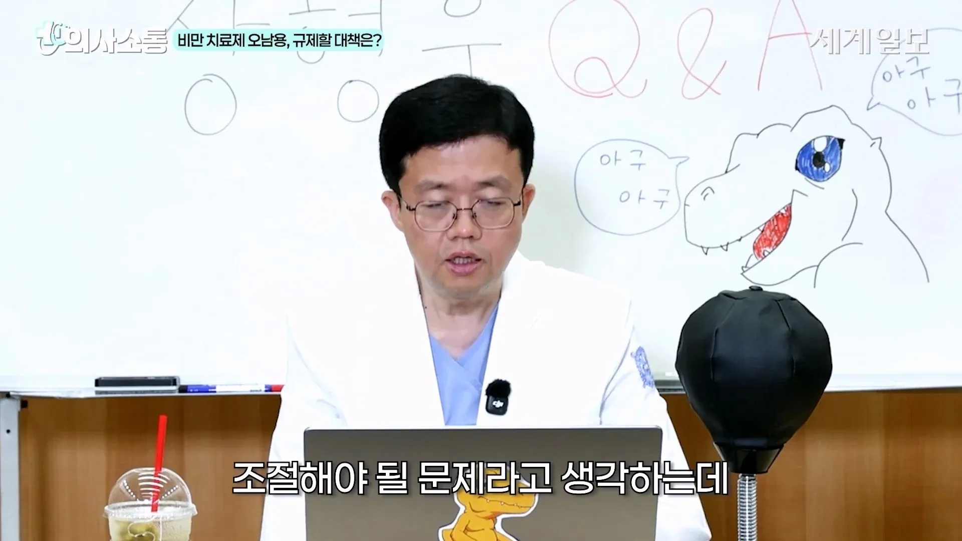 위고비·마운자로 오남용 규제 필요성을 말하는 방송 화면