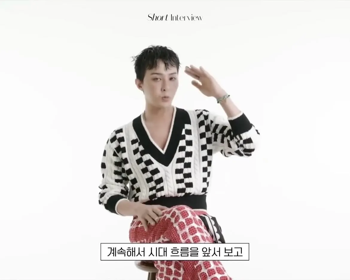 GD가 영향을 받은 아티스트를 다룬 Short Interview 화면