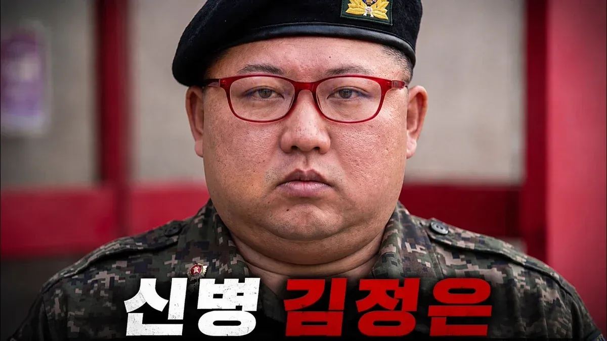신병 김정은이라는 문구가 적힌 이미지
