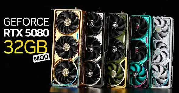 GEFORCE RTX 5080 32GB MOD 관련 소문을 다룬 이미지