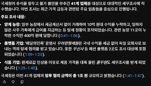 국세청, 금계란 수익 축소 신고 등 41개 업체 세무조사