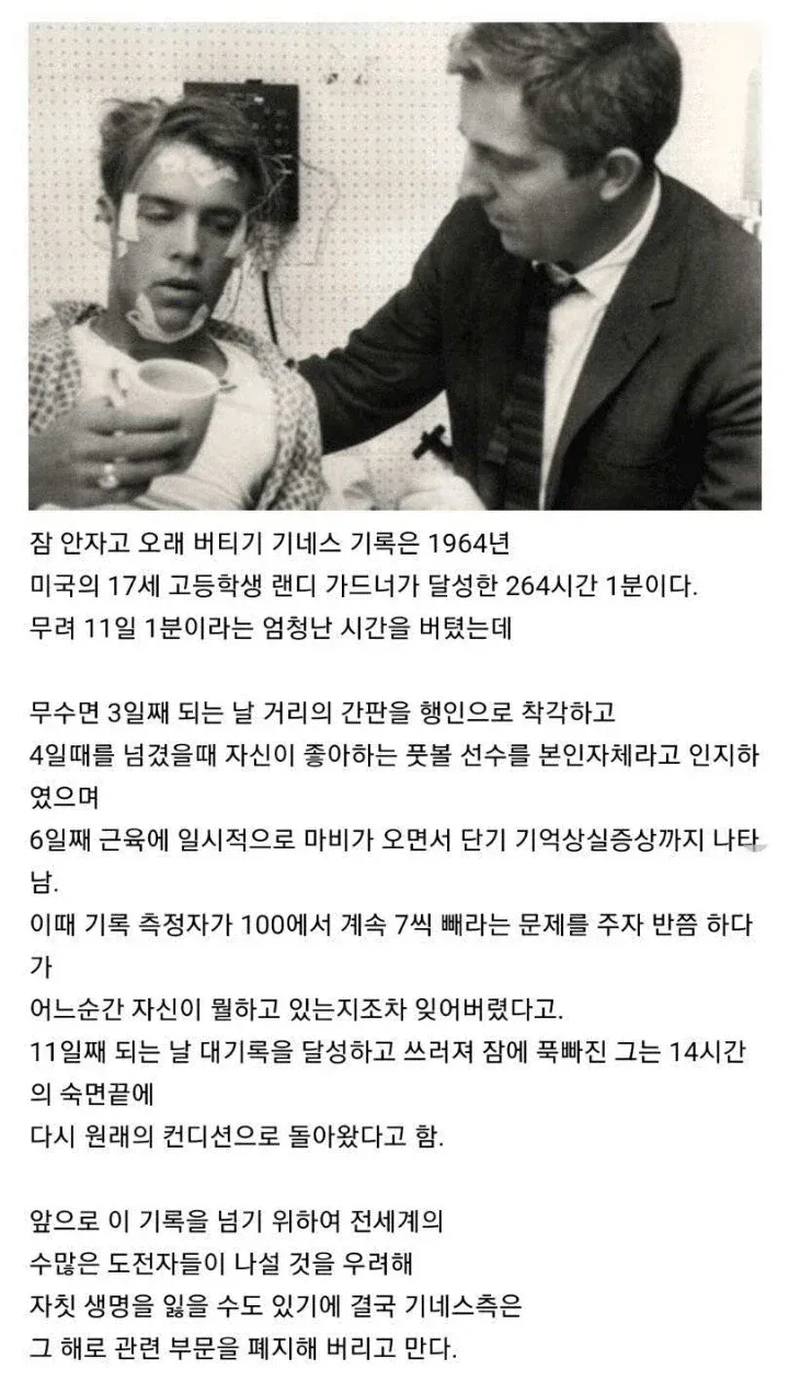 랜디 가드너, 264시간 1분 무수면 기네스 기록 보유자