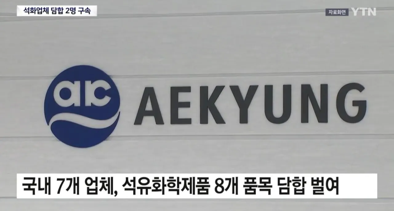 석유화학제품 8개 품목 담합한 7개 업체, 2명 구속