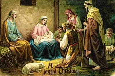‘A joyful Christmas’라고 적힌 크리스마스 카드 이미지