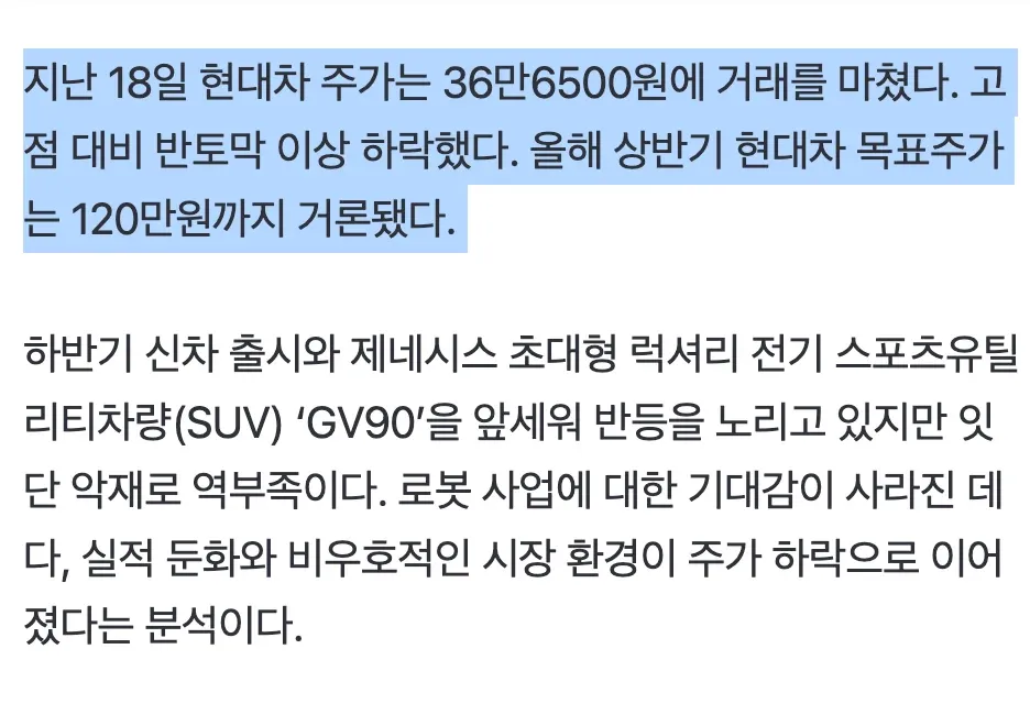 ํ๋์ฐจ ์ฃผ๊ฐ, ๊ณ ์ ๋๋น ๋ฐํ ๋ง ๋ 36๋ง6500์ ๊ธฐ๋ก