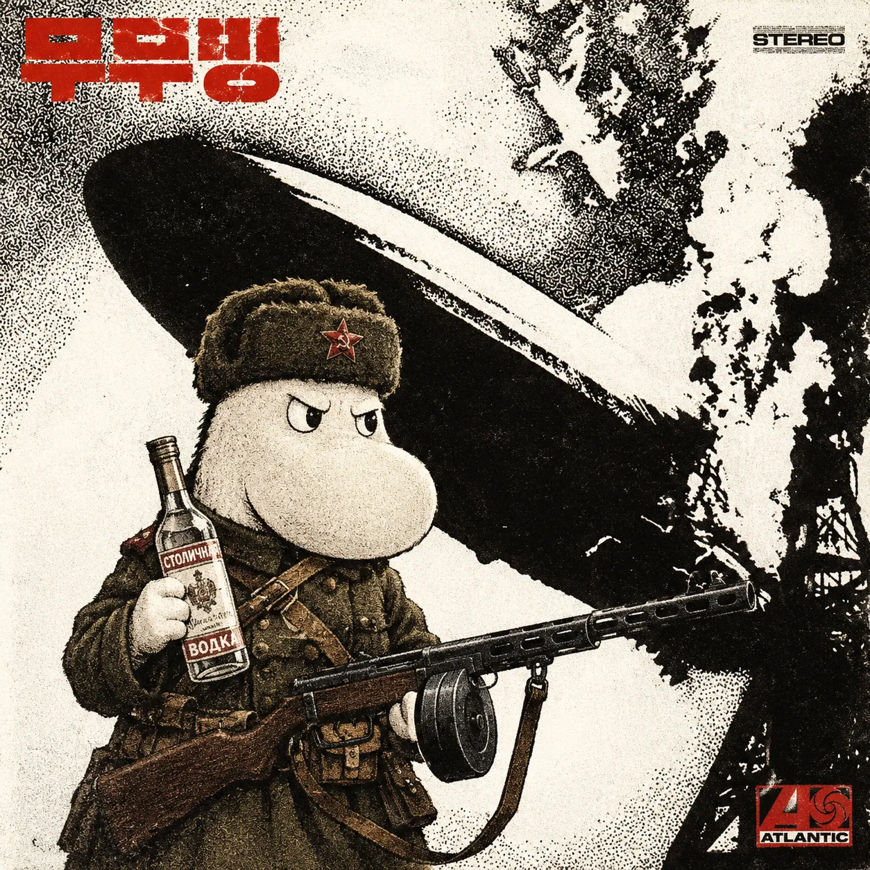 무찌르자 STEREO VODKA 문구가 적힌 이미지